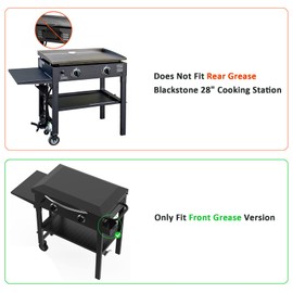 Stanbroil Table Top Griddle Hood, Hard Cover Hood Fits Blackstone 28 inches Front Grease Flat Griddle, Black