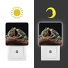 LFDSKCBR Night Lights Plug Into Wall Two Frogs Printing Auto