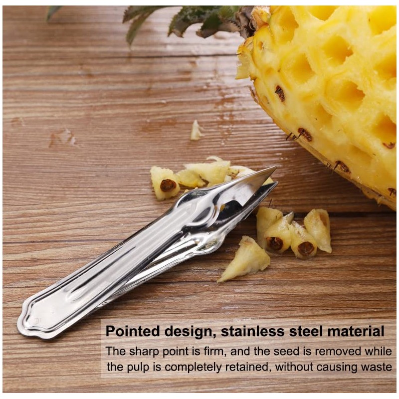 AKOAK 3 Pcs Portable Creative Pineapple Eye Peeler Pineapple Clip
