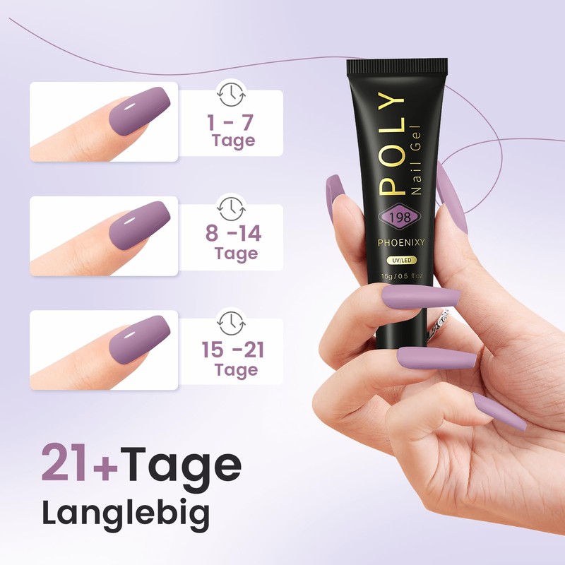 Phoenixy Poly Nail Gel Set 6 Colours Nail Extension Gel