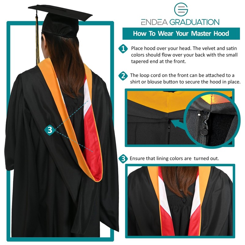 Endea Graduation Masters Hood for Education, Counseling & Guidance, Arts