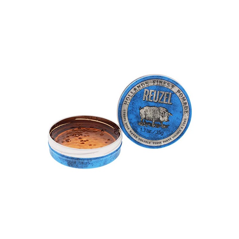 Reuzel Blue Strong Hold Water Soluble Pomade, Hair Holding Wax