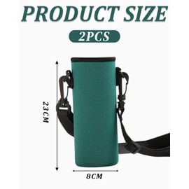 JEXOWIQ 1 x Water Bottle Cover, Water Bottle Accessories, Bottle Holder Bag with Strap, Outdoor Sports Water Bottle, Thermal Holder Bag, Scald-Proof Case for Stainless Steel and Plastic Bottles, 7 x