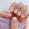 Spring Pink Press on Nails Extra Short Square Fake Nails