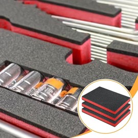 F Fityle 3x Tool Box Foam Insert High Density Shockproof Cuttable Removable Polyethylene Tool Foam Sheets Tool Box Liner Tool Boxes Organiser Inserts for Padding,42.5cmx28.5cmx2.5cm