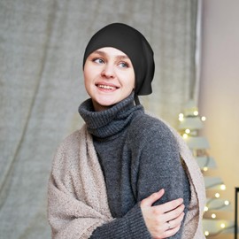 2 Pcs Women Hijab Undercap, Under Hijab Cap Inner Under Scarf Hat Hijab Cap Islamic Muslim, Adjustable Hat Cap (Black Khaki, 0)