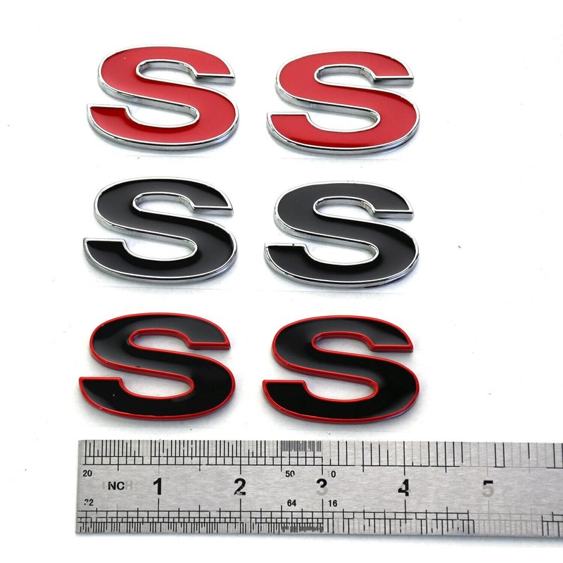 2Pc 1996-2002 Camaro SS Fender Emblem 3D Badge Nameplate Letter