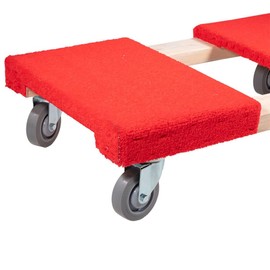 Mytee Products 19" x 32" Carpeted Furniture Dolly 4 Wheels 1000 lbs. - Hardwood and Plywood Piano Moving Office Dolly with 3.5" x 4" Swivel Casters Mover
