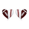 Zepmais Hypoallergenic Football and BaseBall Stud Earrings for Mom 925