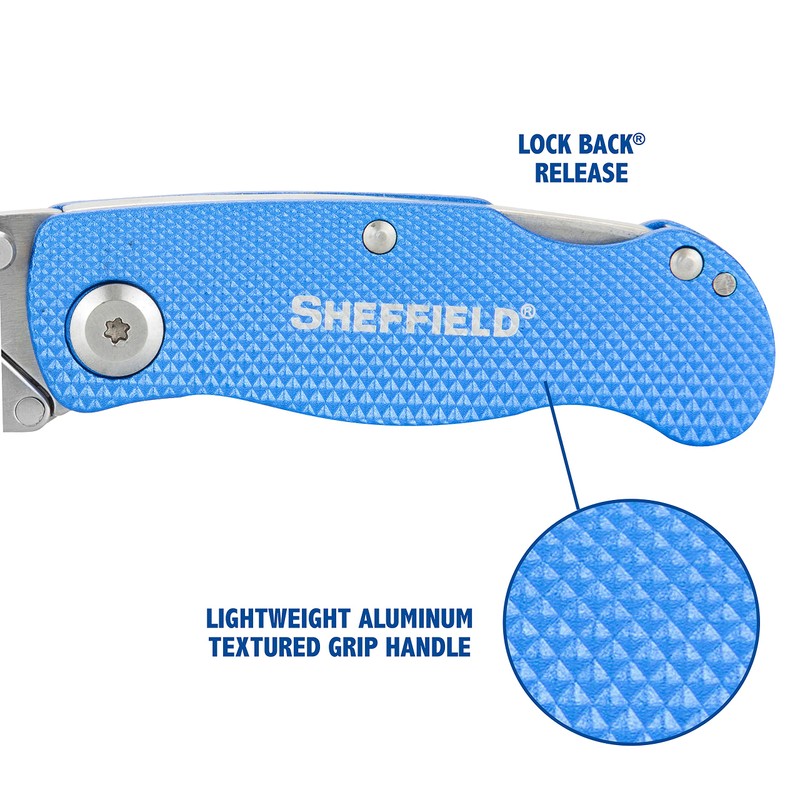 Sheffield 12514 Folding Utility Knife 3 Pack, Quick Change Utility