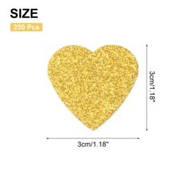 MECCANIXITY 250Pcs Heart Confetti Glitter Confetti Table Confetti Decor for Party Wedding Festival Decorations,1.18x1.18Inch,Rose Gold