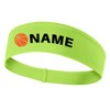 Basketball Name Printed Moisture Wicking Headbands - Lime