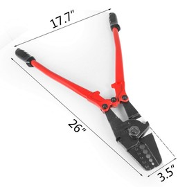 VEVOR Hand Swager Crimper 24 Inch,Swaging Tool 5 Cavity 1/16" 3/32" 1/8" 5/32" 3/16",Hand Cimping Tool for Copper Aluminum Oval Sleeves and Stop Sleeves,Wire Rope Crimping Tool Swage Tool Long Hand