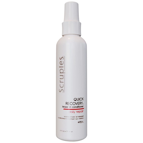 Scruples Quick Recovery Leave In Conditioner - Detangling Spray & Heat Protectant to Condition + Protect Hair - Damaged Hair Repair (6 oz)