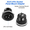 MEIRIYFA XLR 3-Pin Socket Panel Mount Adapter Audio Connector, XLR