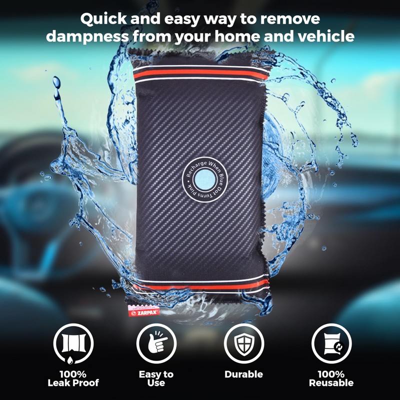 Zarpax Car Dehumidifier Mega Pack - Absorbs Moisture & Condensation