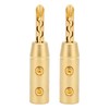 4pcs BFA Banana Plug Brass Gold Plated Open Screw Speaker