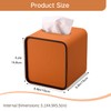 GORESE Square Tissue Box Cover for Kleenexs, PU Leather Tissue