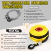Marsui 1/2" x 100 ft Synthetic Winch Rope Cable Kit,