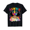 Auntie of The Birthday Girl Rainbow Afro Melanin Unicorn T-Shirt
