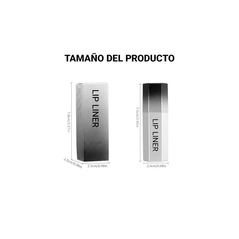 Erinde 2PCS Delineadores de Labios con Brillo, Fáciles de Aplicar,