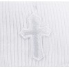 Christening Day White Cotton Anklet Sock with Embroidered Cross -