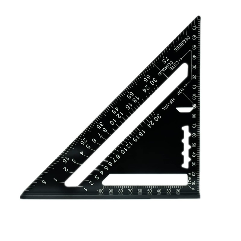 Rafter Square, 7 inch Triangle Carpenter Square Die-cast Aluminum Alloy