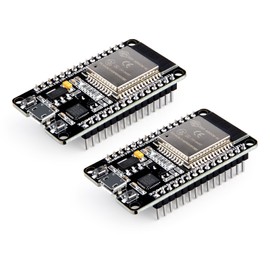 ELEGOO ESP-32-Development Board Micro USB 2.4GHz Dual Mode WiFi + Bluetooth Dual Core Micro Controller CP2102 Chip for Arduino IDE Support AP/STA/AP+STA 2 Pack