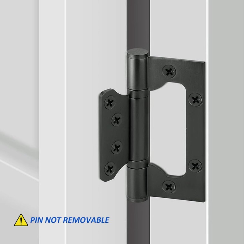 VOLUKA 6 Pack Non-Mortise Door Hinges - Easy to Install,