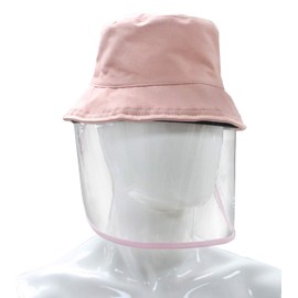 Snapcups Letusto Protective Facial Mask Safety Face Shield Particulate Respirator Anti Spitting Splash Bucket Hat (Pink)