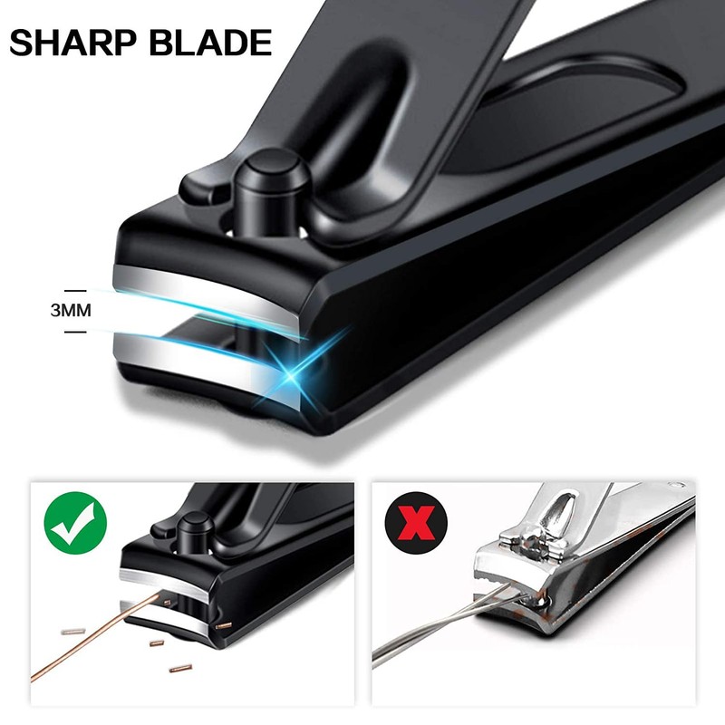 4Pc Heavy Duty Nail Clipper, Stainless Steel Toe Finger Nail