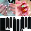 40 Sheets French Tip Nail Guides, Self-Adhesive Manicure Tips Guide