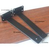 MHMYDZ 12 Pack - 10 inch Black Hidden L Shelf Bracket (1/5 Inch Thicked) Iron Floating Shelf Brackets Rustic Industrial Metal Brackets for Shelf Support