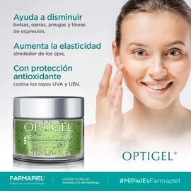OPTIGEL Contorno de Ojos I Gel Reafirmante 15 g | Tratamiento Antiarrugas Ayuda a disminuir Bolsas, Ojeras, Líneas de Expresión I Aumenta la Elasticidad I Componentes Antiinflamatorios y Calmantes