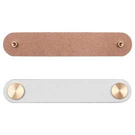 ZONADAH Set of 4 Leather Kitchen Bedroom Furniture Handles Hole Spacing 96mm Cupboard Handle Door Handle for Kitchen Bathroom Cabinets Dresser Drawers Cabinets Cabinets Wooden Display Cabinets White