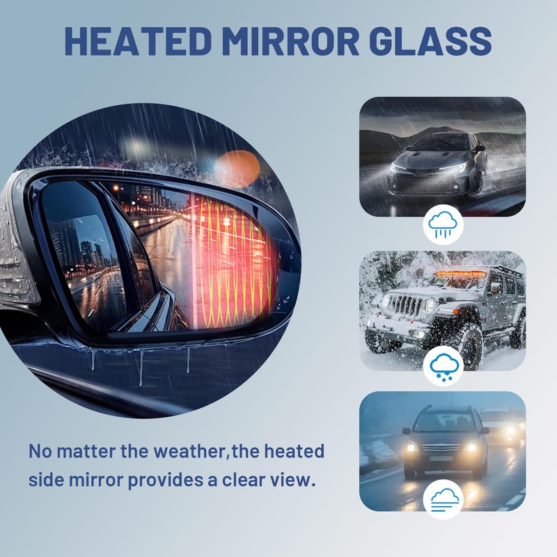 Driver Left Side Mirror Glass - Compatible with Honda Vehicles