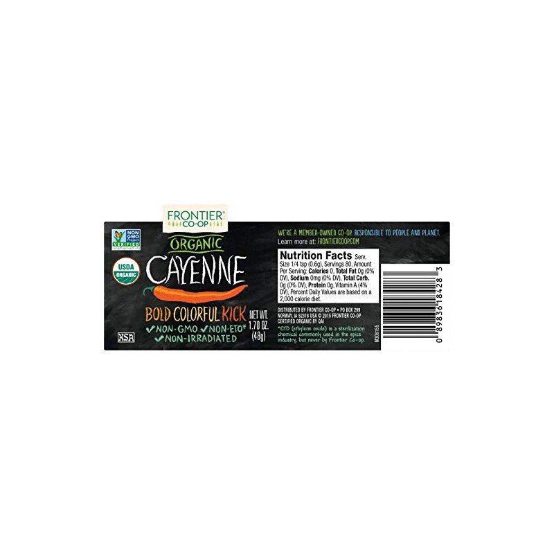 Frontier Herb Organic Ground Cayenne Pepper, 1.7 oz