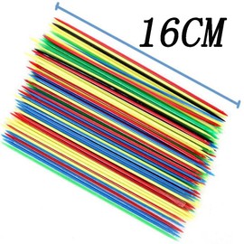 YANQINQIN 150PCS Plastic Mini Colorful Thin Pick Up Sticks for Fun Family Parent-Child Games 6.3Inch Long