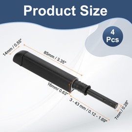 PATIKIL Magnetic Push Latches, 4 Pcs Push to Open Door Latch Cabinet Hardware Hidden Push Touch Latch Closet Tip On Close for Cabinet Drawer Kitchen Wardrobe Door Catches Black