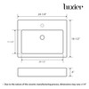 Luxier CS-021 Modern 24 in. Rectangular Bathroom Ceramic Vessel Sink