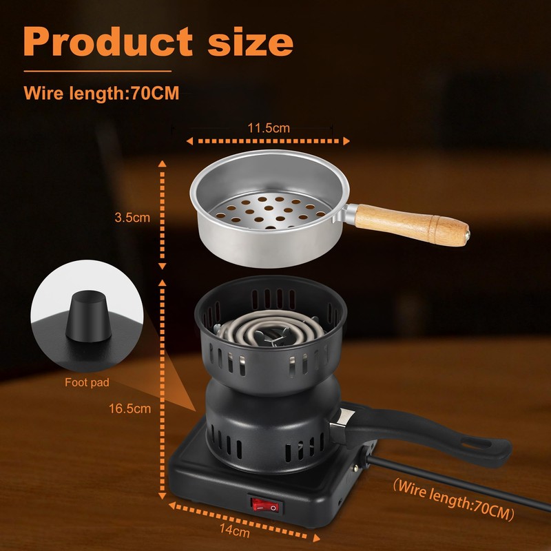 SERdeerCH Electric Charcoal Burner Suitable For Coconut Coal 500W Hot
