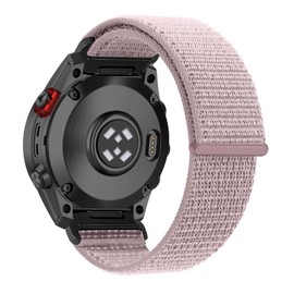 RanBluu QuickFit 20 mm Nylon Strap for Garmin Fenix 8 43 mm/Fenix 7S/Fenix 7S Pro/Fenix 6S/Fenix 6S Pro, Velcro Replacement Strap, Sport Loop Bracelets Compatible with Garmin Descent Mk3Si, Pink