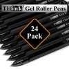 [24 Pens - Black Ink] Think2 0.7mm CGI Retractable Gel