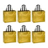 PATIKIL Gold Tone Gift Bags with Laser Coating, 6pcs Reusable