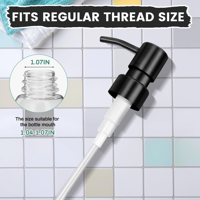 2 pcs 304 Stainless Steel Soap Dispenser Pump - Standard