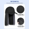 Short Straight Hair Wig with Cap Women's Baseball Cap Wigs