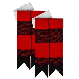 DSS KILTS Scottish Kilt Hose Flashes for Men-Socks Flashes for Men (Acrylic Wool, Rob Roy Tartan)