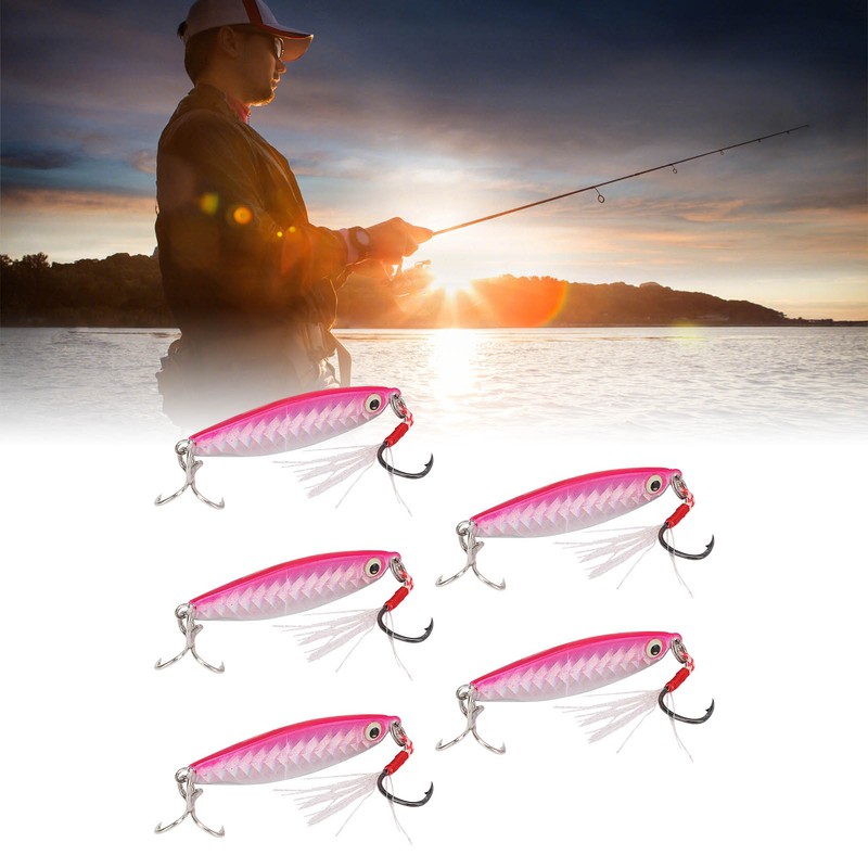 5Pcs 15g Metal Vib Hard Fishing Lures Jigging Fishing Baits