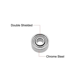 TOP-VIGOR 10Pcs 681XZZ Deep Groove Ball Bearings, Z2 1.5mm x 4mm x 2mm Double Sealed Industrial Bearings, Chrome Steel Skateboard Bearings for Electrical Instrument Equipment