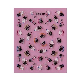 Generic Love Rose Flowers Daisy Rhinestone Nail Decals Stickers Xf259 Nail Wraps Art Stickers Manicure Supplies for Women for Home Nails Full Long Lasting Easy Apply and Remove